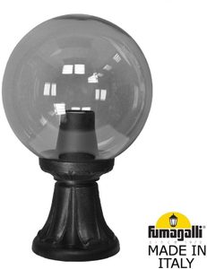 Фото Fumagalli Minilot/G250 G25.111.000.AZE27 Светильник наземный на низкой ножке 390 мм (корпус черный, плафон дымчатый)