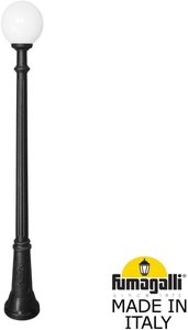 Фото Fumagalli Gigi/G250 G25.156.000.AYE27 Светильник садовый с 1 фонарем 2000 мм (корпус черный, плафон матовый)