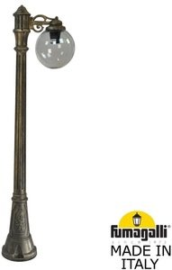 Фото Fumagalli Artu/G250 1L G25.158.S10.BZE27 Светильник садовый с 1 фонарем 1600 мм (корпус античная бронза, плафон дымчатый)
