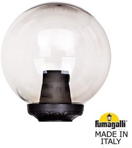 Фото Fumagalli Globe 300 Classic G30.B30.000.AXE27 Классический фонарь на столб 310 мм (без кронштейнов, корпус черный, плафон прозрачный)