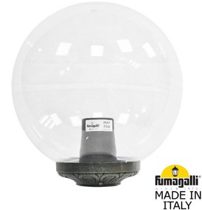 Фото Fumagalli Globe 300 Classic G30.B30.000.BXE27 Классический фонарь на столб 310 мм (без кронштейнов, корпус античная бронза, плафон прозрачный)