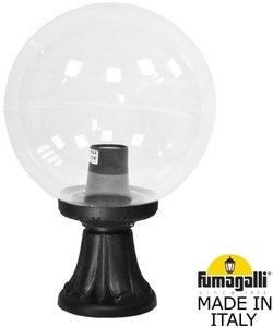 Фото Fumagalli Minilot/G300 G30.111.000.AXE27 Светильник наземный на низкой ножке 445 мм (корпус черный, плафон прозрачный)