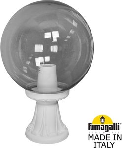 Фото Fumagalli Minilot/G300 G30.111.000.WZE27 Светильник наземный на низкой ножке 445 мм (корпус белый, плафон дымчатый)