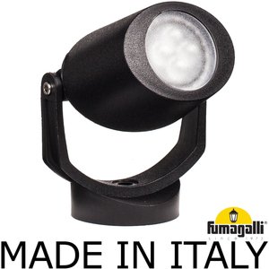 Фото Fumagalli Minitommy 1M1.000.000.AXU1L Наземный светильник с 1 лампой 127 мм (корпус черный, плафон матовый)