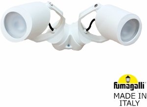 Фото Fumagalli Minitommy 2L 3M1.000.000.WXU1L Наземный светильник с 2 лампами 136 мм (корпус белый, плафон матовый)