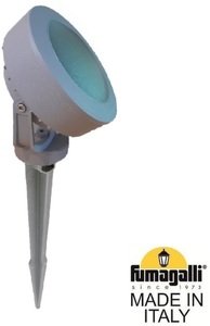 Фото Fumagalli Tommy Spike 2M1.001.000.LXD1L Прожектор ландшафтный с 1 фонарем 340 мм (корпус серый, плафон матовый)