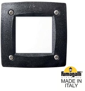 Фото Fumagalli Leti 100 Square 3C1.000.000.AYG1L Подсветка ступеней 134 мм (корпус черный, плафон матовый)