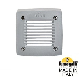Фото Fumagalli Extraleti 100 Square-Gr 3S2.000.000.LYG1L Подсветка ступеней 120 мм (корпус серый, плафон матовый)