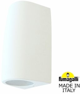 Фото Fumagalli Marta 90-2L 2A4.000.000.WXF2L Светильник уличный настенный c 2 лампами 170 мм (корпус белый, плафон матовый)