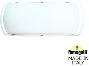 Фото Fumagalli Francy-Ор 2A1.000.000.WYF1R Светильник уличный настенный 130 мм (корпус белый, плафон матовый)