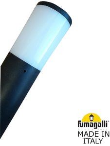 Фото Fumagalli Amelia-Fs DR2.571.000.AYF1R Светильник уличный настенный 340 мм (корпус черный, плафон молочный)