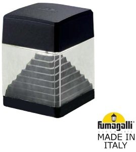 Фото Fumagalli Ester Wall DS1.560.000.AXD1L Светильник на стену 165 мм (корпус черный, плафон прозрачный)