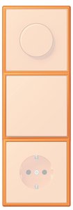 Фото Jung Le Corbusier LC98332081 Рамка 3-постовая (универсальная, orange clair)