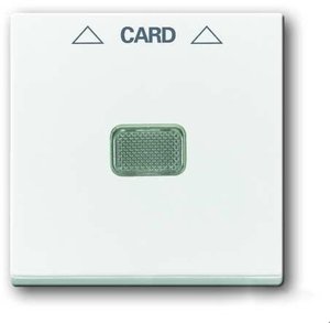 Фото ABB Basic55 2CKA001710A3864 Накладка карточного выключателя (линза, альпийский белый)