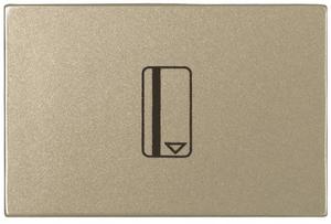 Фото ABB Zenit 2CLA221450N1901 Выключатель для ключ-карты (16А, задержка отключ. 5-90 сек., подсветка, с/у, шампань)