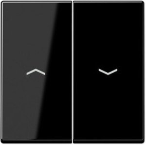 Фото Jung A500 A595BFPSW Клавиша двойная (ударопрочная, "стрелки", черная)