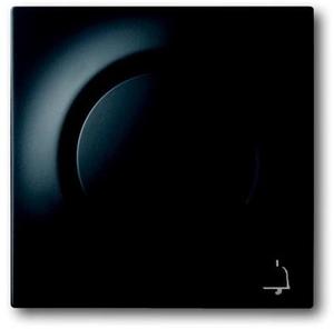 Фото ABB Impuls 1753-0-0155 Клавиша одиночная (символ "звонок", подсветка, черный бархат)
