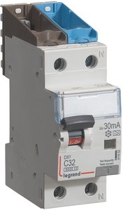 Фото Legrand DX3 411053 Автоматический выключатель дифференциального тока двухполюсный 32А (тип A, 6 кА)