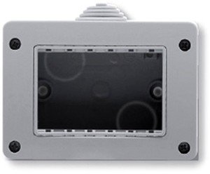 Фото ABB Zenit 2CLA339100N1101 Коробка для открытого монтажа итальнский стандарт (IP55, 3 модуля, серая)