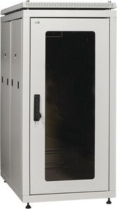 Фото IEK LN35-42U61-GP ITK Шкаф сетевой напольный 19" LINEA N 42U 600х1000мм стеклянная передняя дверь, задняя перфорированная серый
