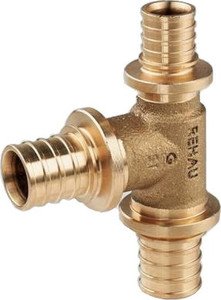 Фото Rehau Platinum RX 13777471001 Тройник с увеличенным боковым проходом (2 x 16 мм, 20 мм, бронза)