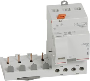Фото Legrand DX-3 410499 Выключатель дифференциального тока четырехполюсный 40А 30мА (тип AC)