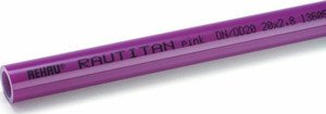 Фото Rehau RauTitan pink 11360621006 Труба полиэтиленовая отопительная (PE-Xa, Ø25мм, 6м штанга)