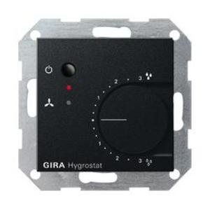 Фото Gira E2 2265005 Гигростат электронный (230 В, под рамку, скрытая установка, черный матовый)