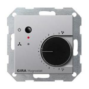 Фото Gira E22 2265203 Гигростат электронный (230 В, под рамку, скрытая установка, алюминий)
