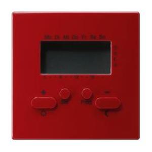 Фото Gira S-Color 237043 Терморегулятор помещения с часами и функцией охлаждения (8 А, 230 В, под рамку, скрытая установка, красный)