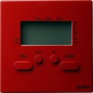 Фото Gira S-Color 038543 Таймер электронный (1000 Вт, под рамку, скрытая установка, красный)