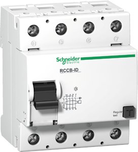 Фото Schneider Electric Acti 9 16907 Выключатель дифференциального тока четырехполюсный 125 А 300 мА (тип AC)