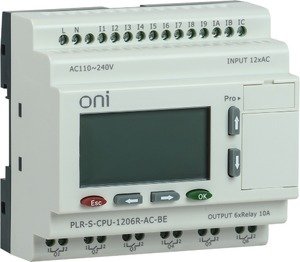 Фото IEK PLR-S-CPU-1206R-AC-BE Логическое реле PLR-S. CPU1206(R) 220В AC с экраном ONI