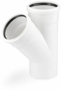Фото Rehau Raupiano Plus 11240381001 Тройник (Ø 160 мм, 45°, полипропилен)