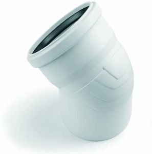 Фото Rehau Raupiano Plus 11240281001 Отвод (Ø 160 мм, 45°, полипропилен)