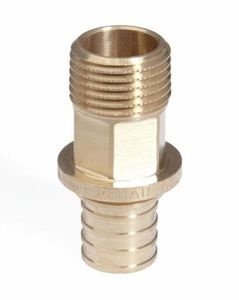 Фото Rehau RX+ 14563191001 Переходник (Ø 25 мм, 1", наружная резьба, бронза)