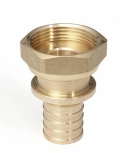 Фото Rehau RX+ 14563401001 Переходник с накидной гайкой (Ø 25 мм, 1", бронза)