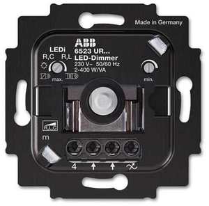 Фото ABB 2CKA006512A0345 Светорегулятор поворотно-нажимной (2-100 Вт, механизм, подсветка, с/у)