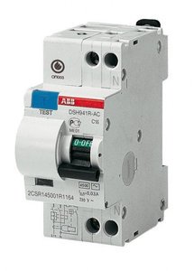 Фото ABB DS941 16020452 Автоматический выключатель дифференциального тока двухполюсный 40 А (тип AC, 4.5 кА)