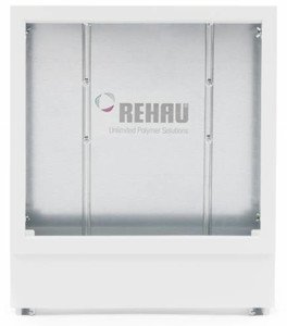 Фото Rehau UP 13454001001 Шкаф коллекторный (внутренний, 450x715-895x110-150мм, сталь, белый)