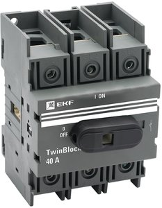 Фото Рубильник 40A 3P c рукояткой управления для прямой установки TwinBlock EKF