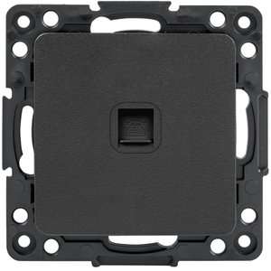 Фото Стокгольм Механизм Розетки Phone 1-местной черный EKF PROxima