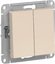 Фото Schneider Electric AtlasDesign ATN000251 Выключатель двухклавишный (10 А, под рамку, скрытая установка, бежевый)