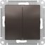 Фото Schneider Electric AtlasDesign ATN000651 Выключатель двухклавишный (10 А, под рамку, скрытая установка, мокко)