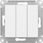 Фото Schneider Electric AtlasDesign ATN000131 Выключатель трехклавишный (10 А, под рамку, скрытая установка, белый)