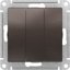 Фото Schneider Electric AtlasDesign ATN000631 Выключатель трехклавишный (10 А, под рамку, скрытая установка, мокко)