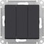 Фото Schneider Electric AtlasDesign ATN001031 Выключатель трехклавишный (10 А, под рамку, скрытая установка, карбон)