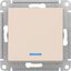 Фото Schneider Electric AtlasDesign ATN000263 Переключатель одноклавишный (10 А, под рамку, подсветка, скрытая установка, бежевый)