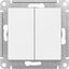 Фото Schneider Electric AtlasDesign ATN000165 Переключатель двухклавишный (10 А, под рамку, скрытая установка, белый)