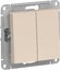 Фото Schneider Electric AtlasDesign ATN000265 Переключатель двухклавишный (10 А, под рамку, скрытая установка, бежевый)